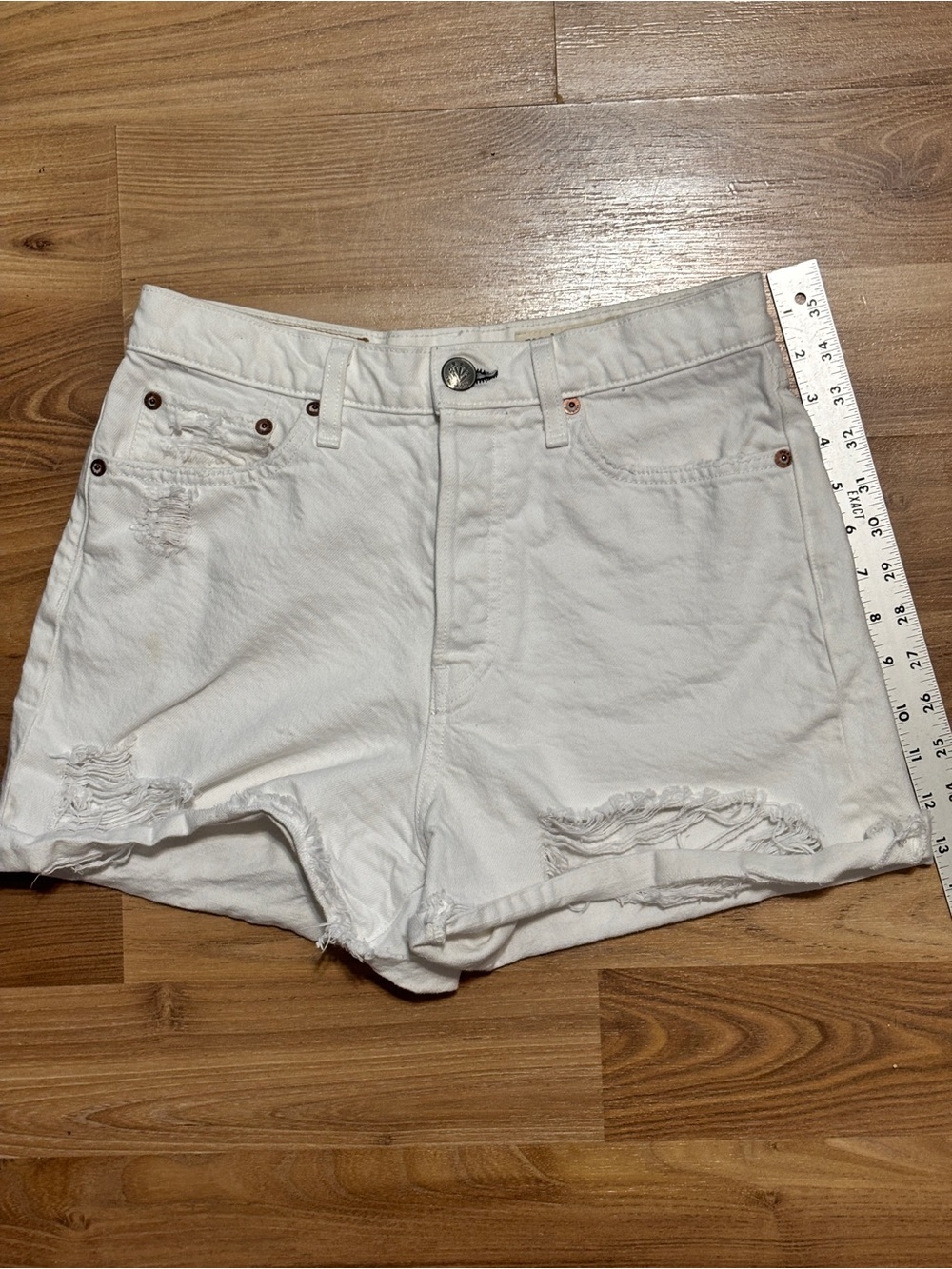 Rag & Bone Maya High-Rise Shorty Shorts White 27